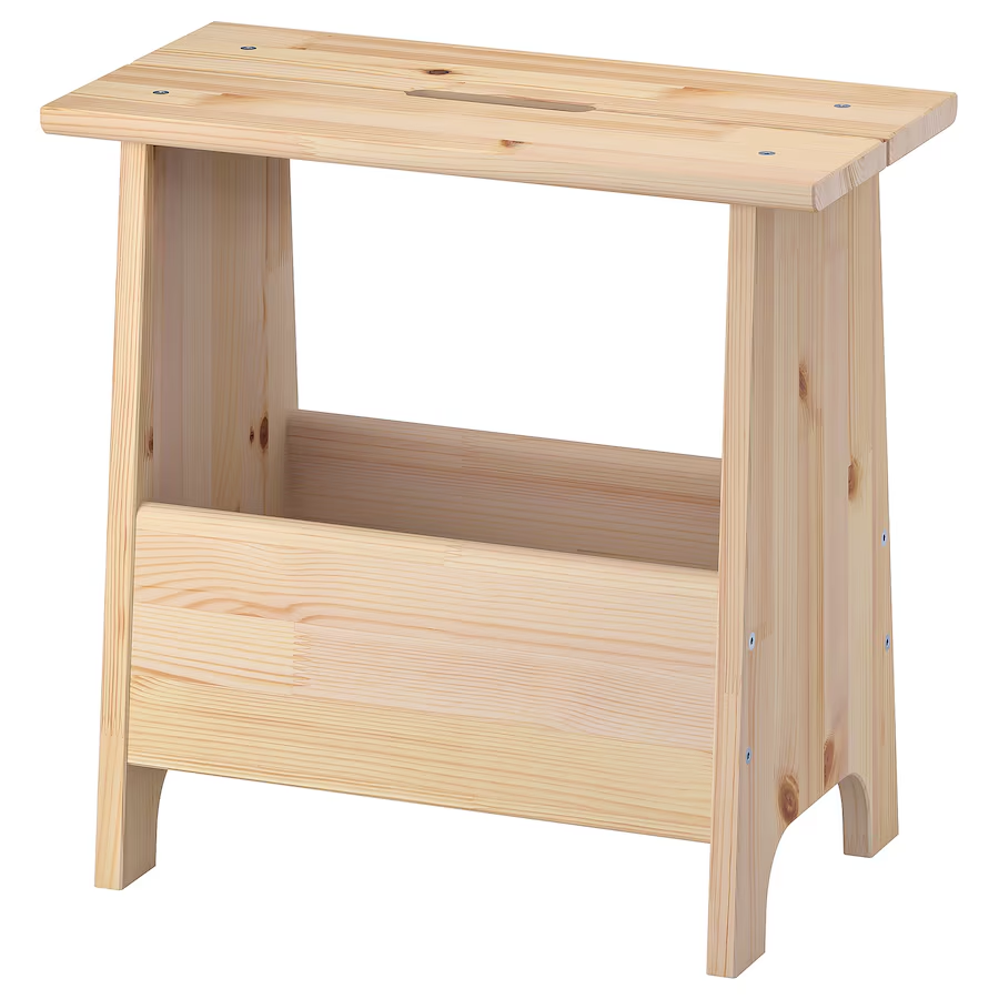 Natural Wood Side Stool