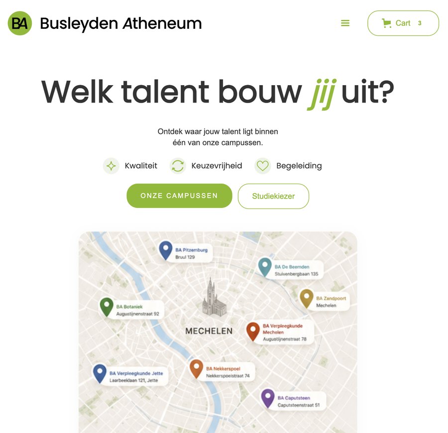 Busleyden Atheneum tablet view